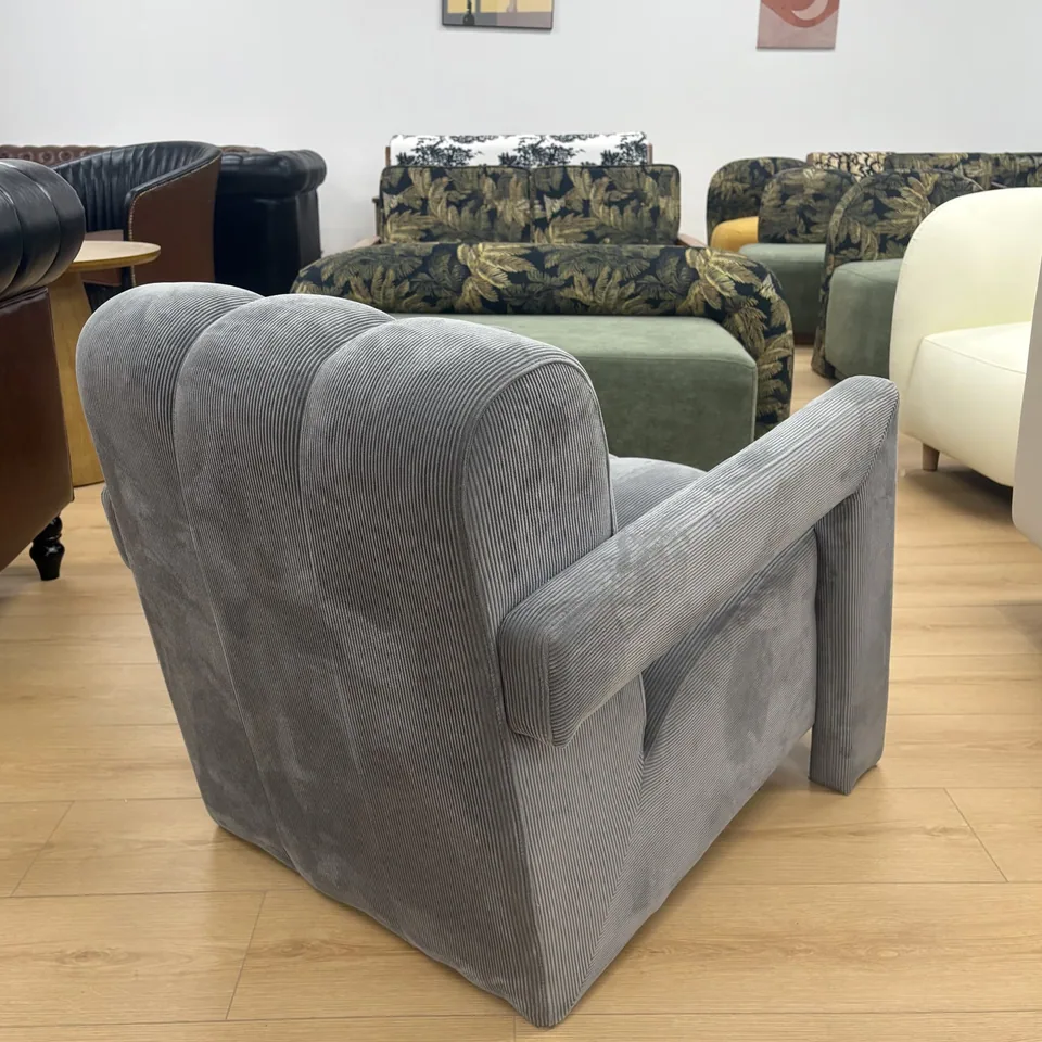 Cord Channel Armchair view 2