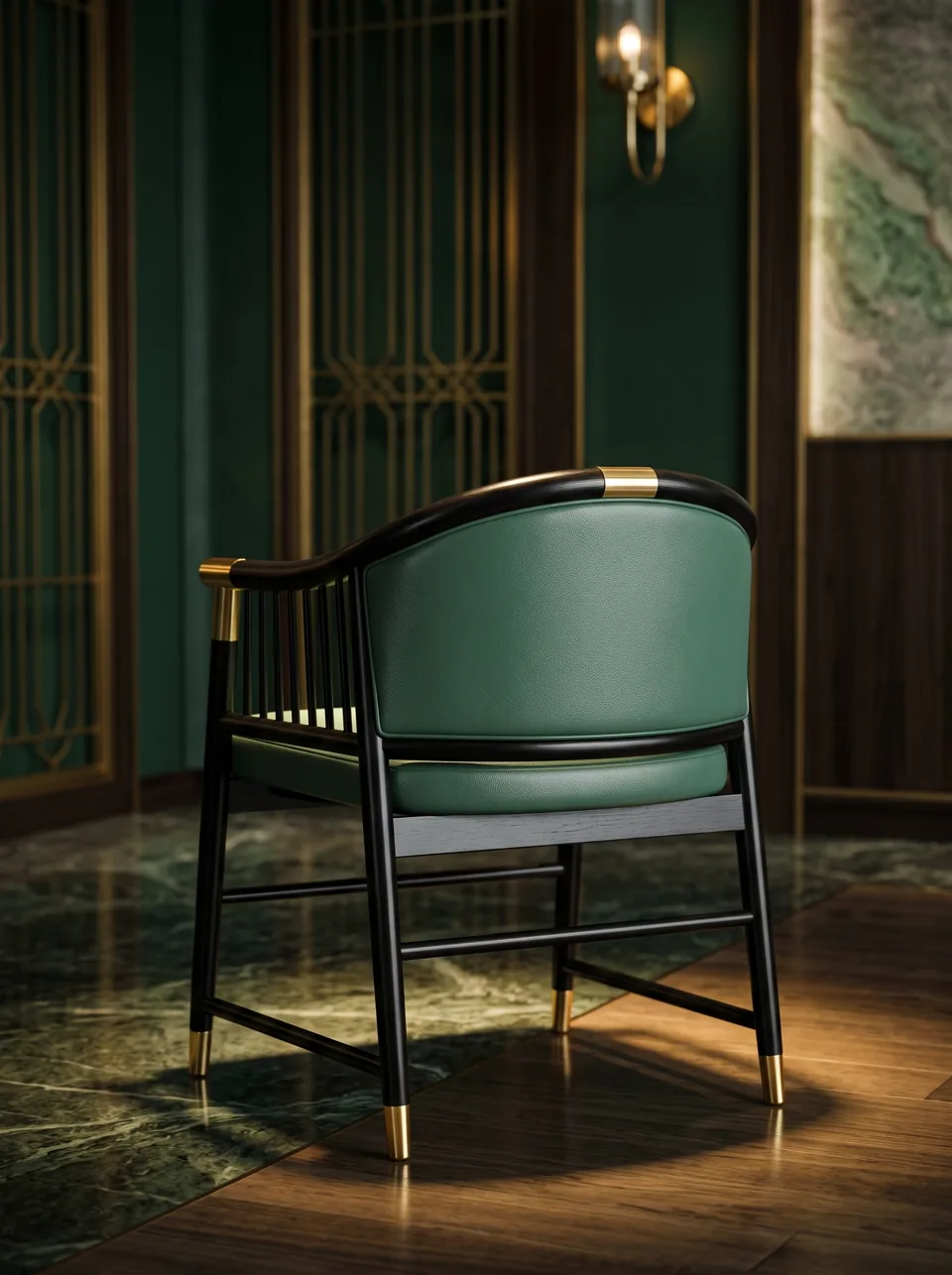Emerald Spindle Private Dining Set view 3