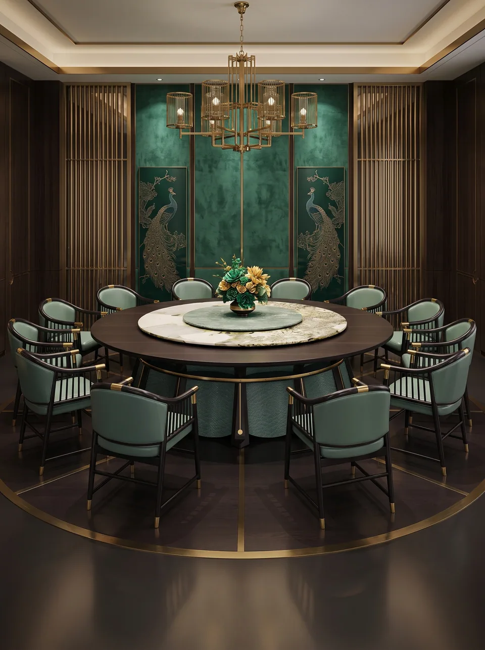 Emerald Spindle Private Dining Set view 5