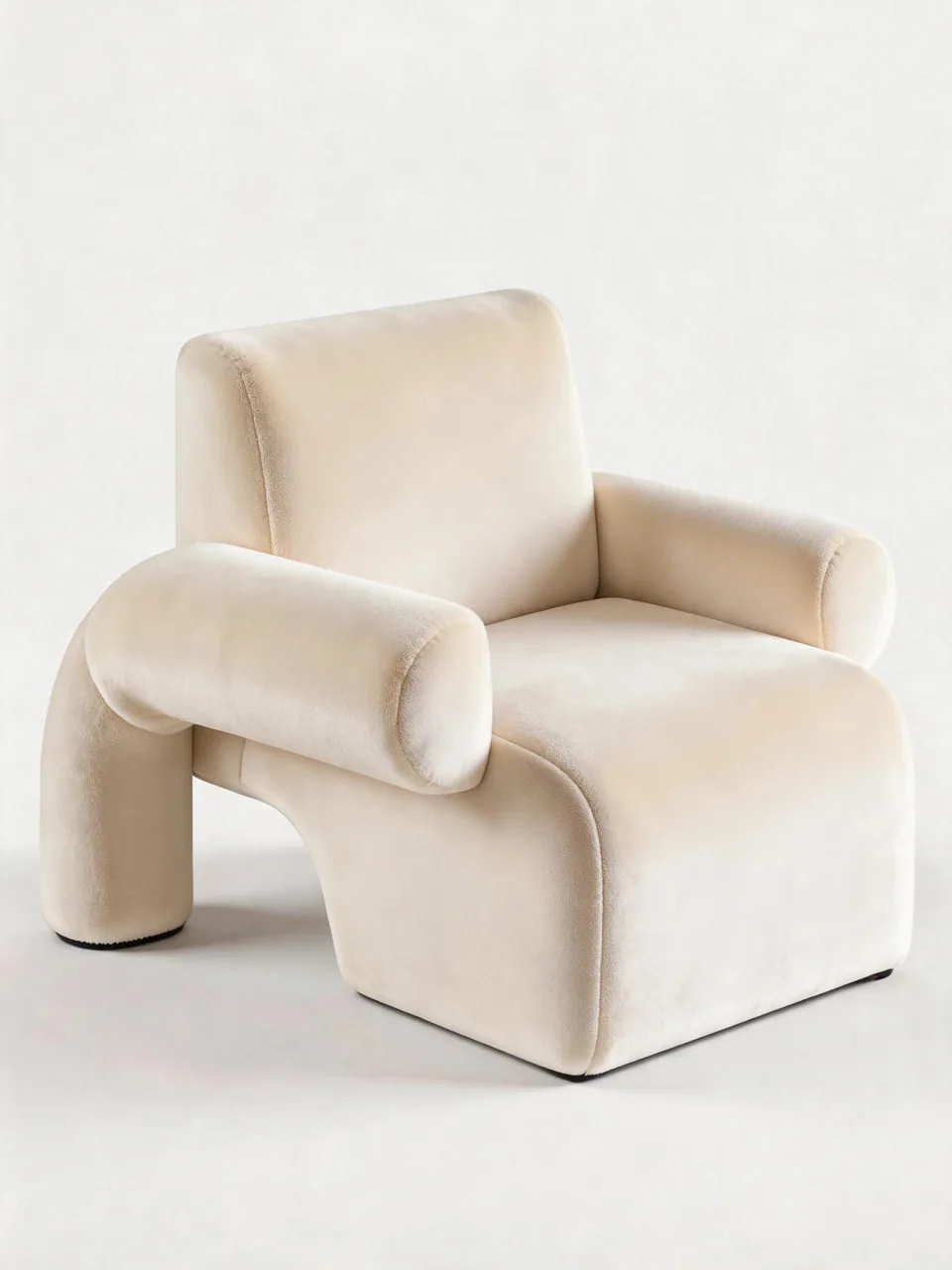 Ivory Cantilever-Arm Armchair