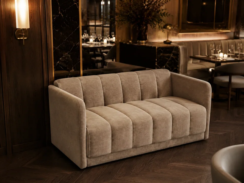 Mushroom Channel Loveseat view 2