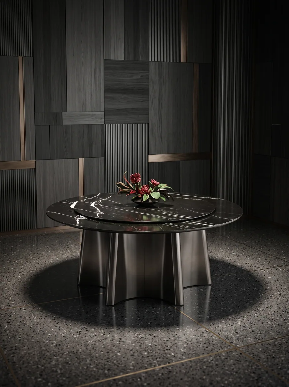 Nero Petal Banquet Set