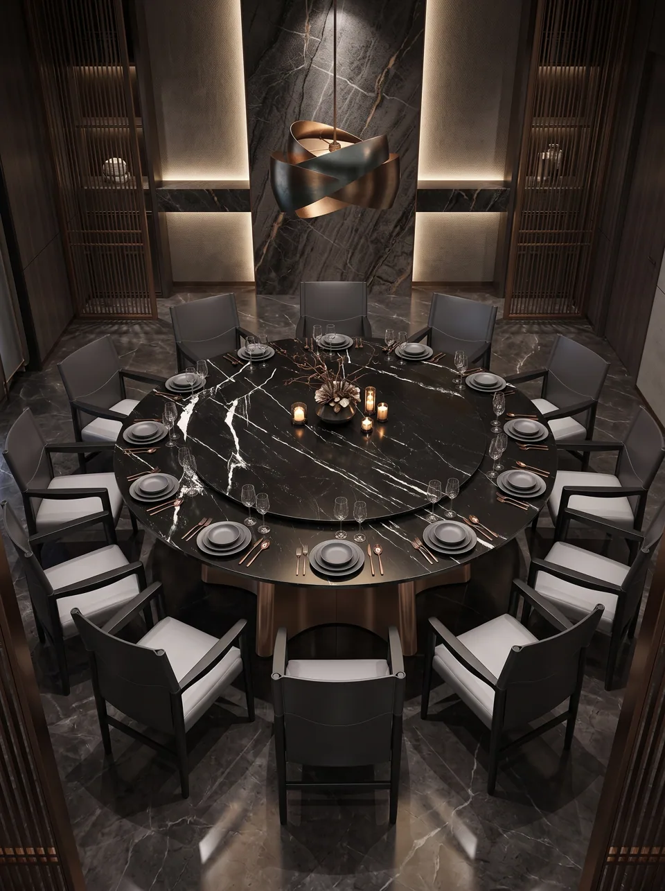 Nero Petal Banquet Set view 3