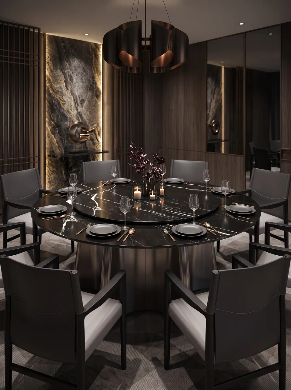 Nero Petal Banquet Set view 4