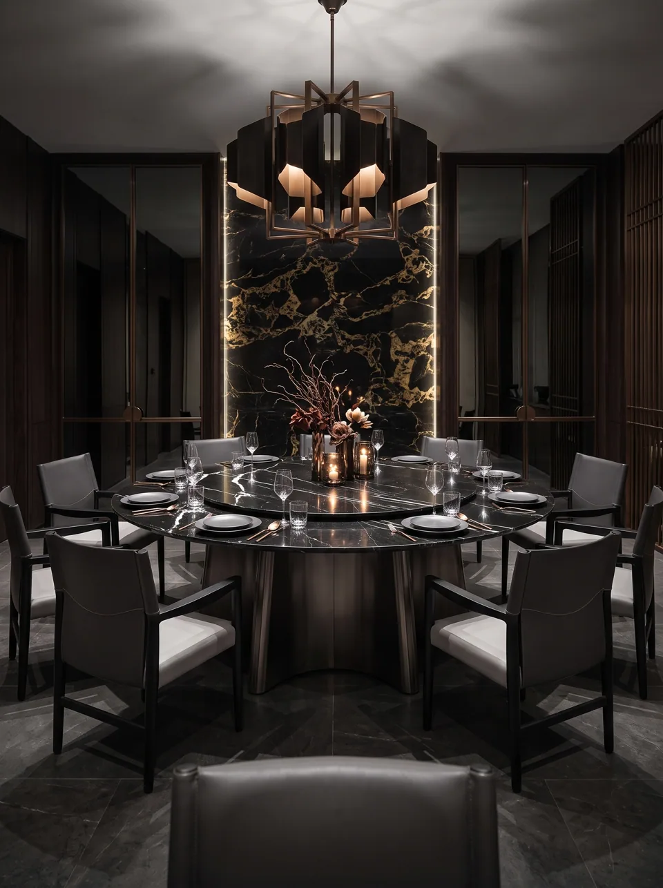Nero Petal Banquet Set view 5