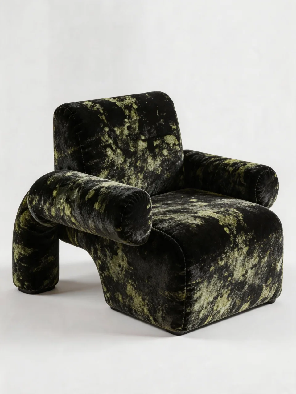 Night Moss Block-Arm Armchairs