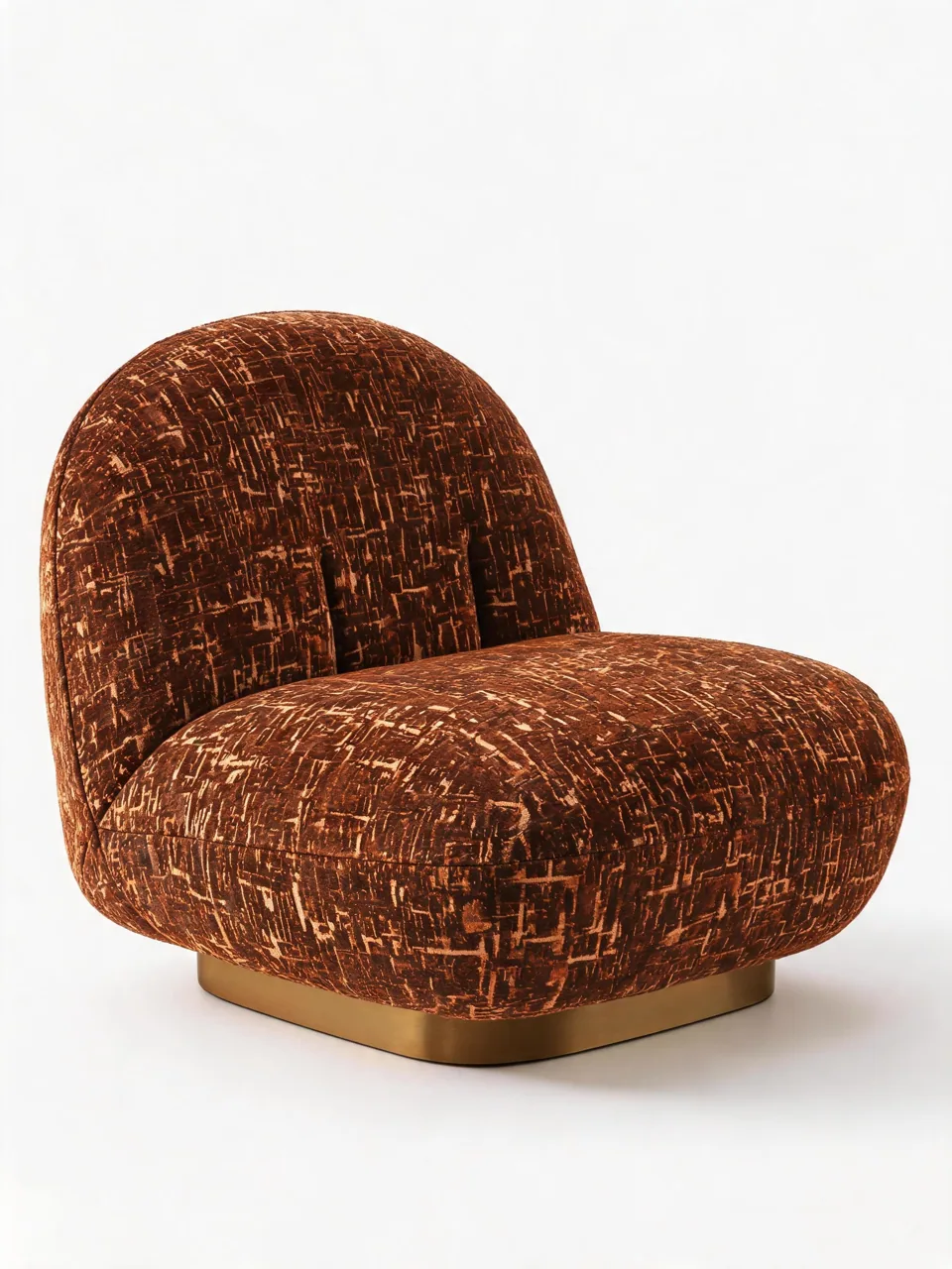 Rust Arc Slipper Chair