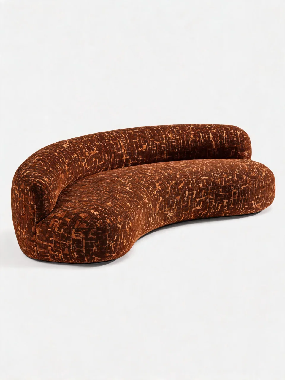 Rust Crescent Sofa