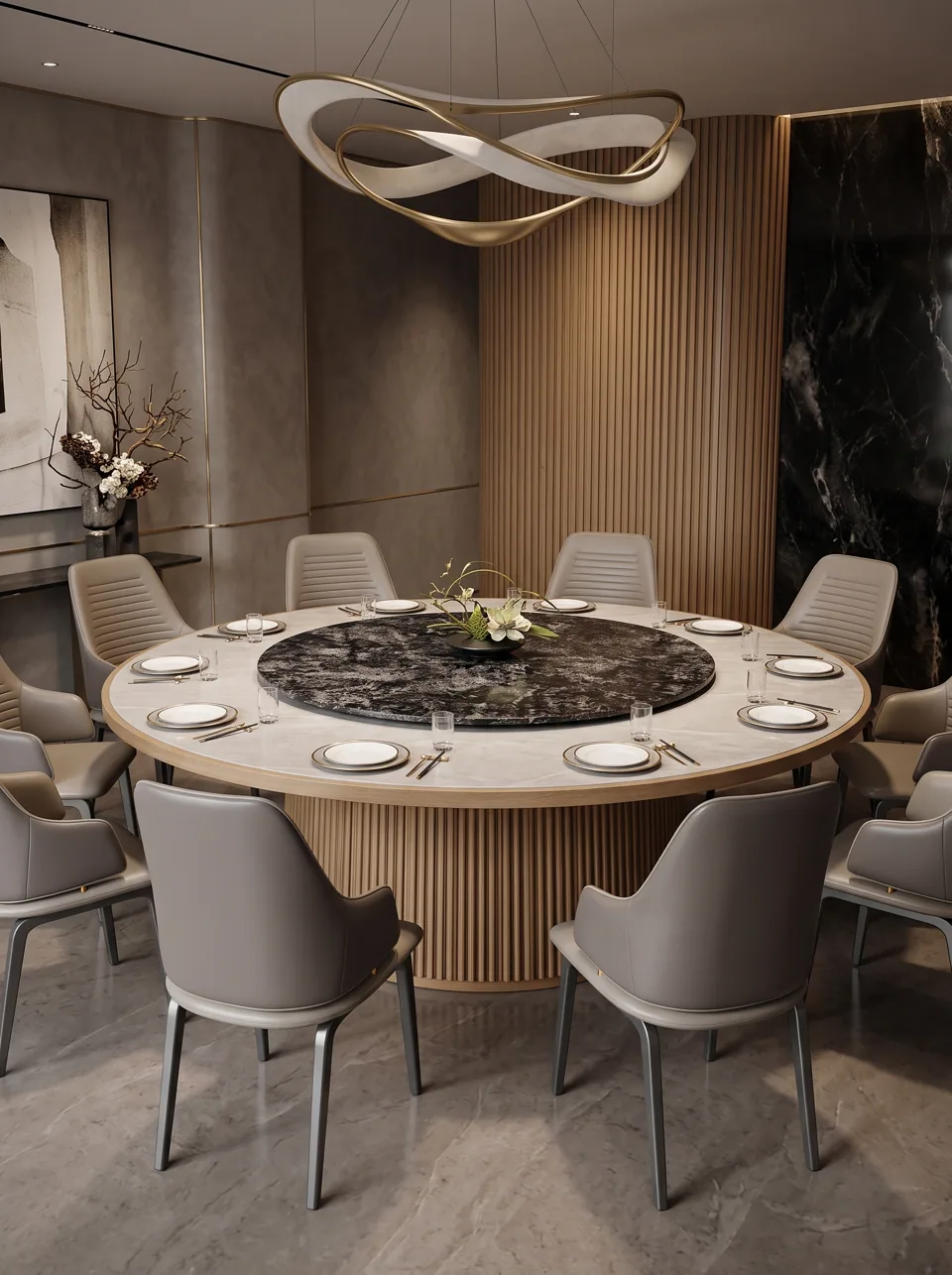 Sculpted Salon Banquet Set