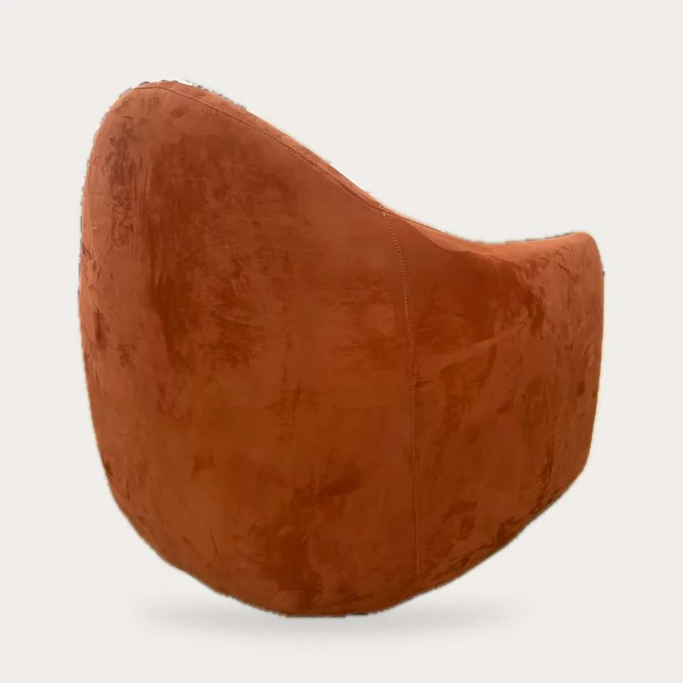 Terracotta Suede Tub Chair view 2