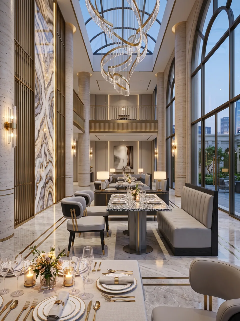 Terrazzo & Brass Grand Café Set view 4