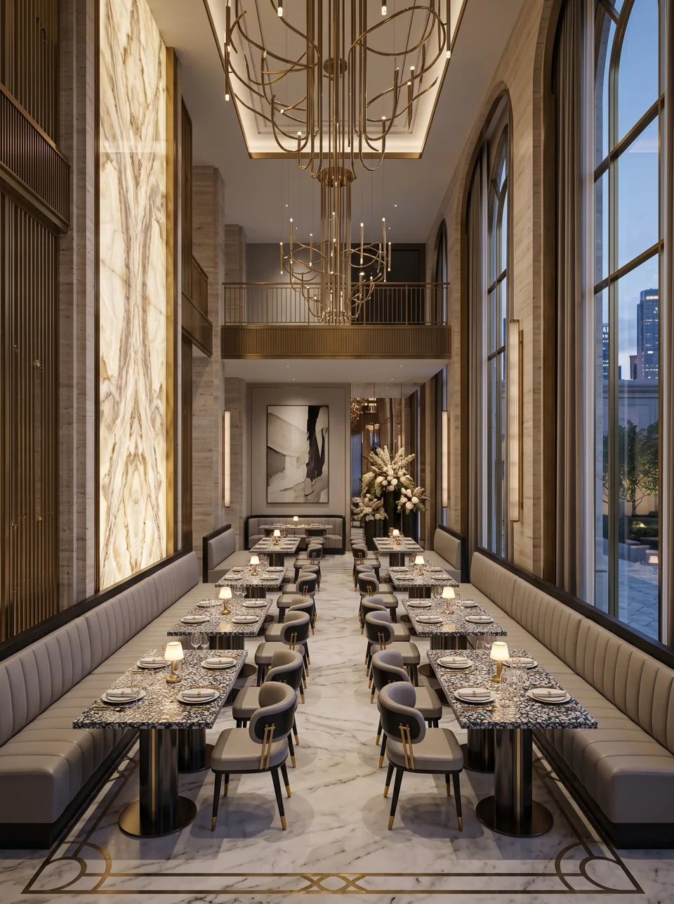 Terrazzo & Brass Grand Café Set view 5