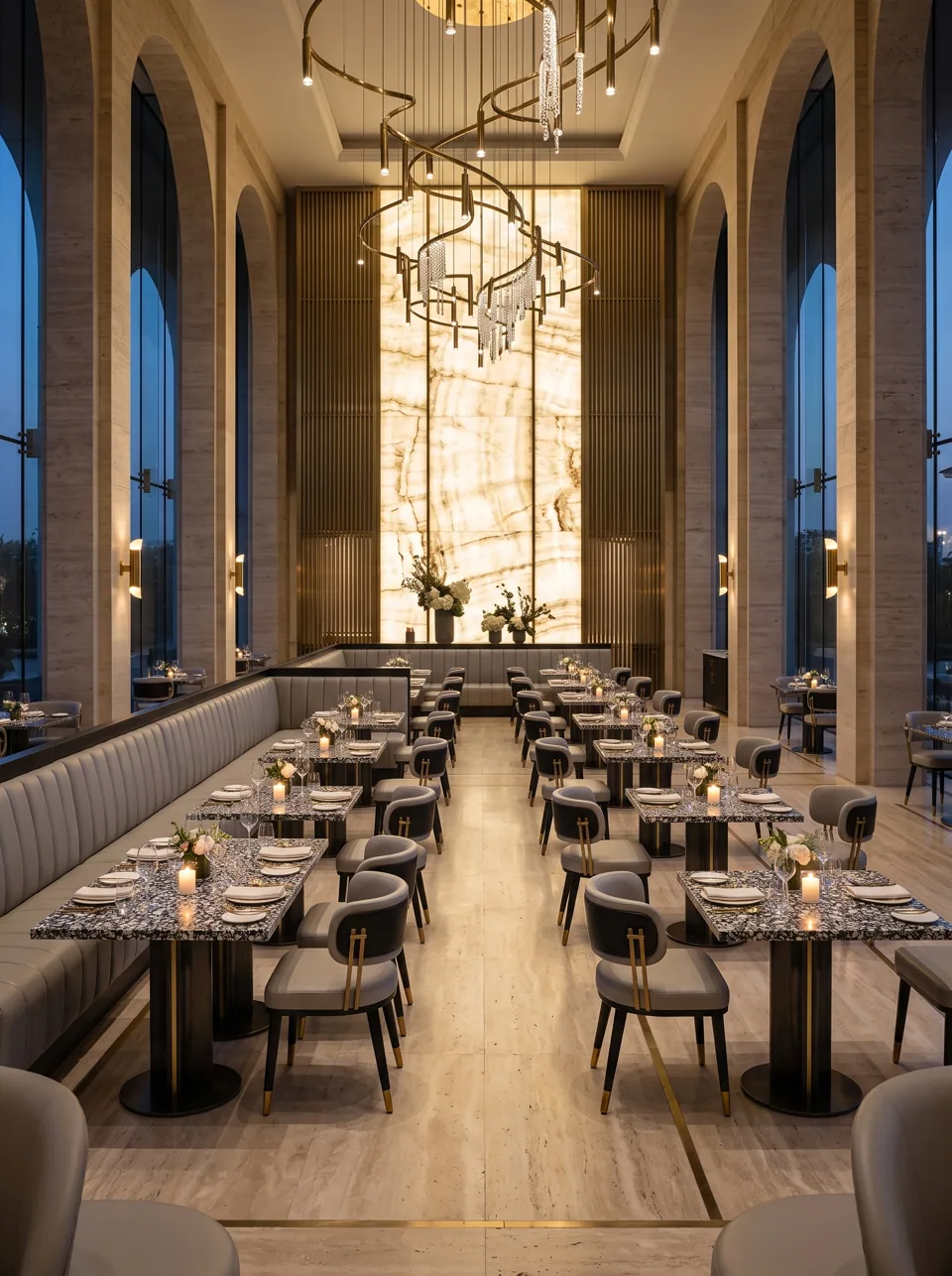 Terrazzo & Brass Grand Café Set view 6