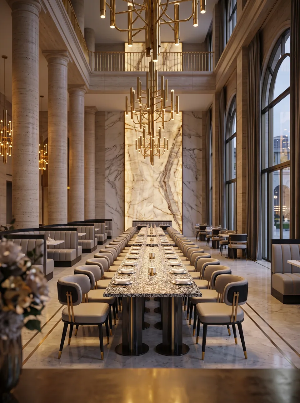 Terrazzo & Brass Grand Café Set view 8