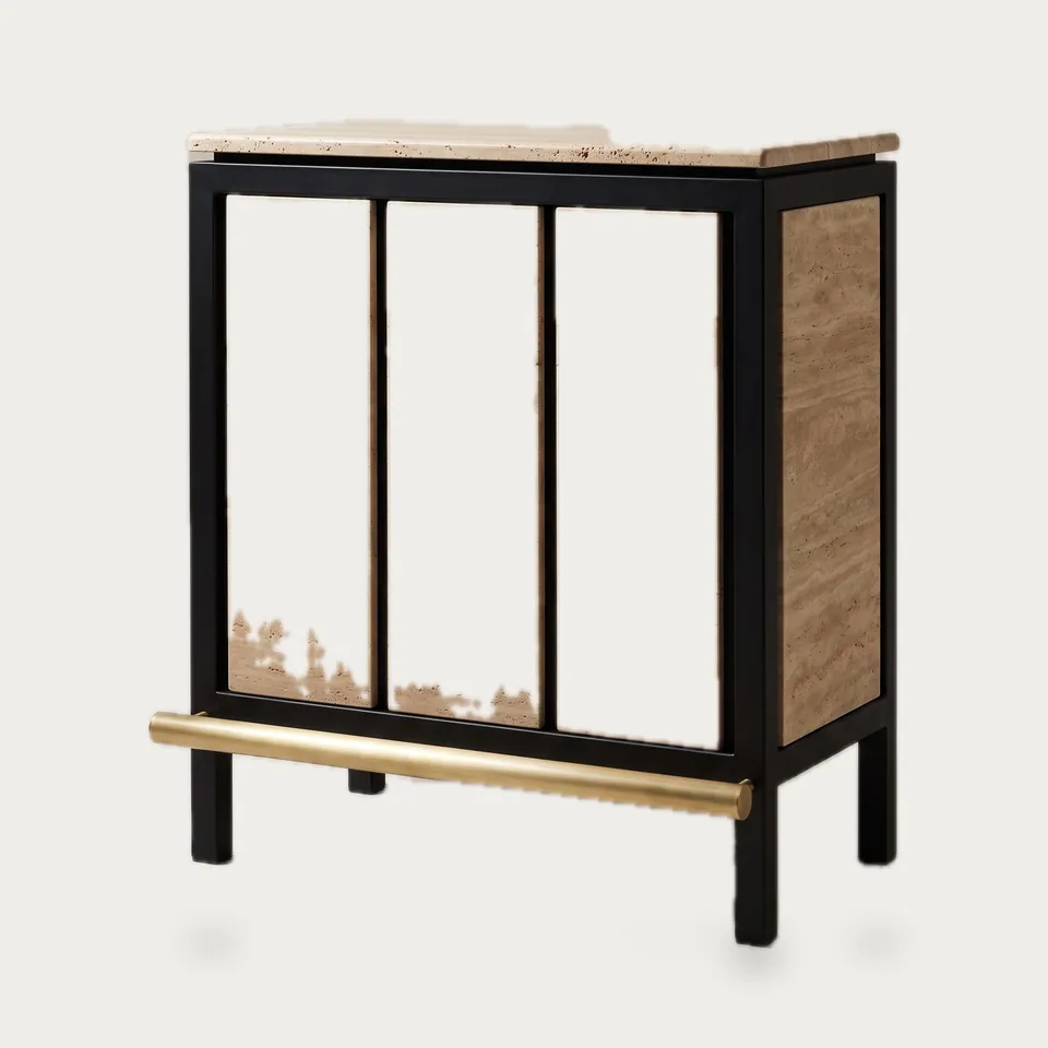 Travertine & Steel Host Podium