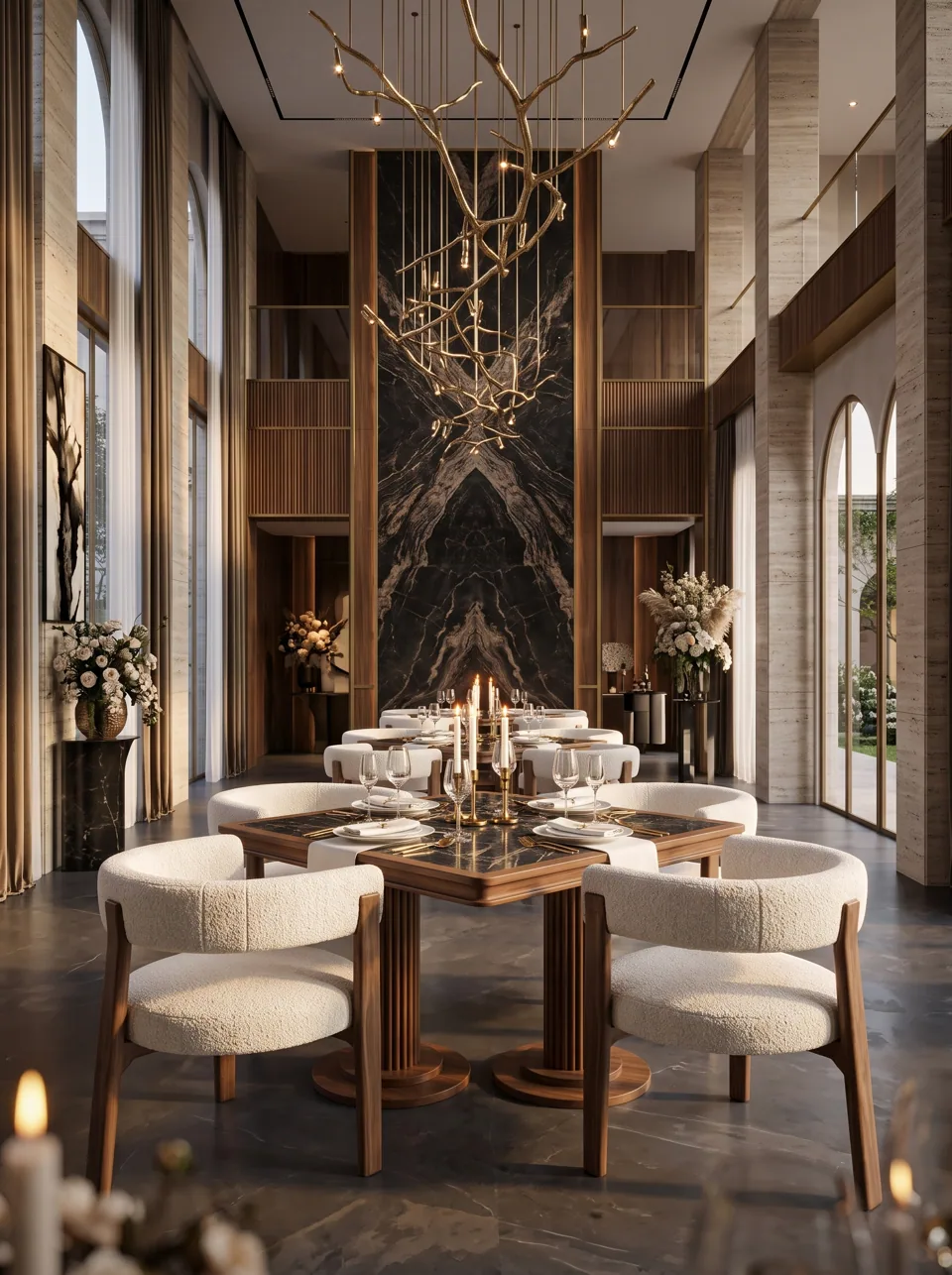 Walnut & Bouclé Fine-Dining Suite view 6