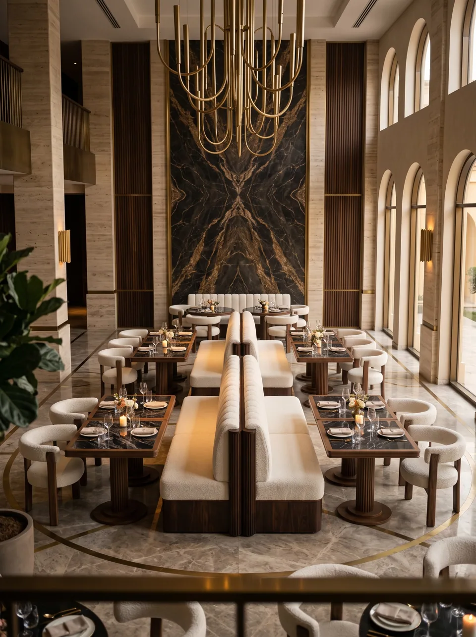 Walnut & Bouclé Fine-Dining Suite view 7