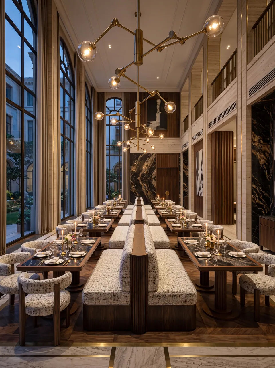 Walnut & Bouclé Fine-Dining Suite view 8